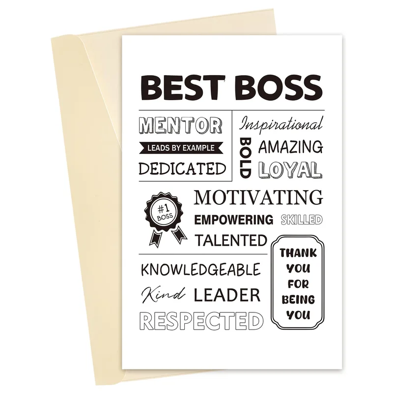 Best Boss Mentor Card: Words That Say It All