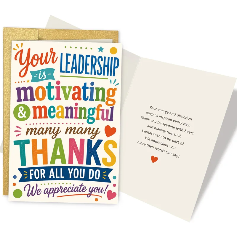Thanks for Leading Card: a bright thank-you for your boss