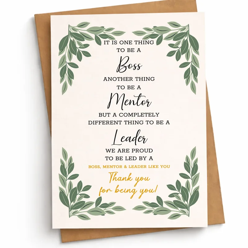 Mentor and Leader Card: A Thank You for Being You