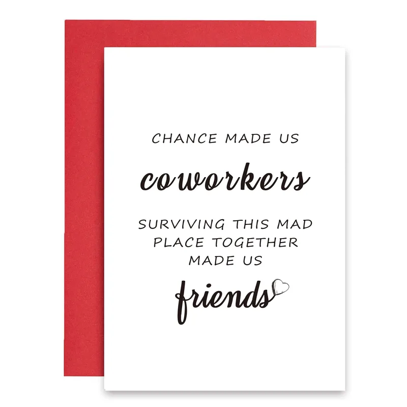 Chance Made Us coworkers Surviving Card for Office Besties