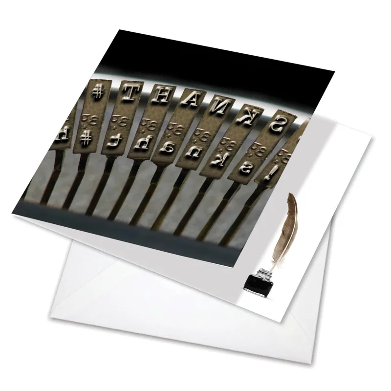 Metal Typewriter Keys Boss Card for Showing Appreciation