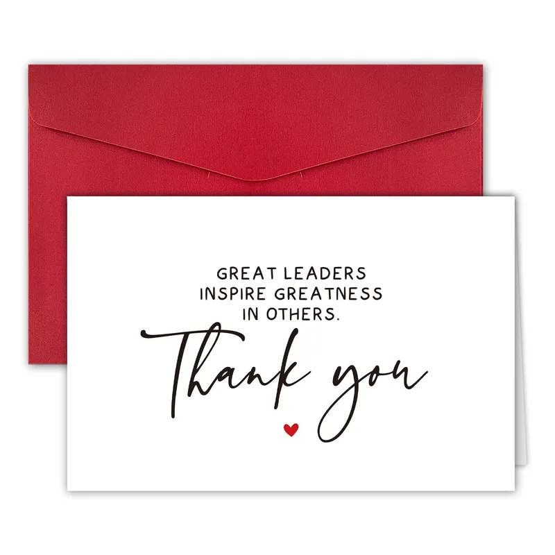 Script Minimal White Boss Card for Inspiring Leaders