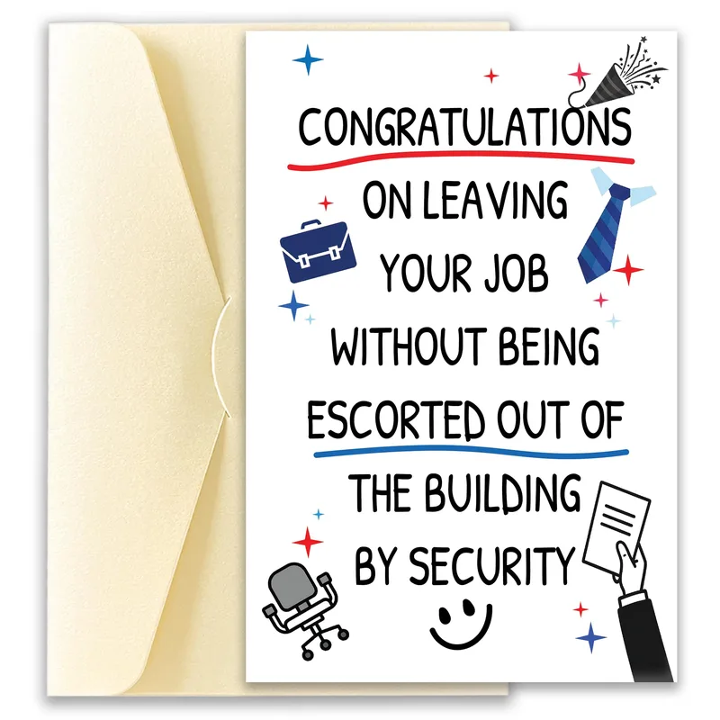 Leaving Job Congratulations Card for a Coworker Who Got Out Clean