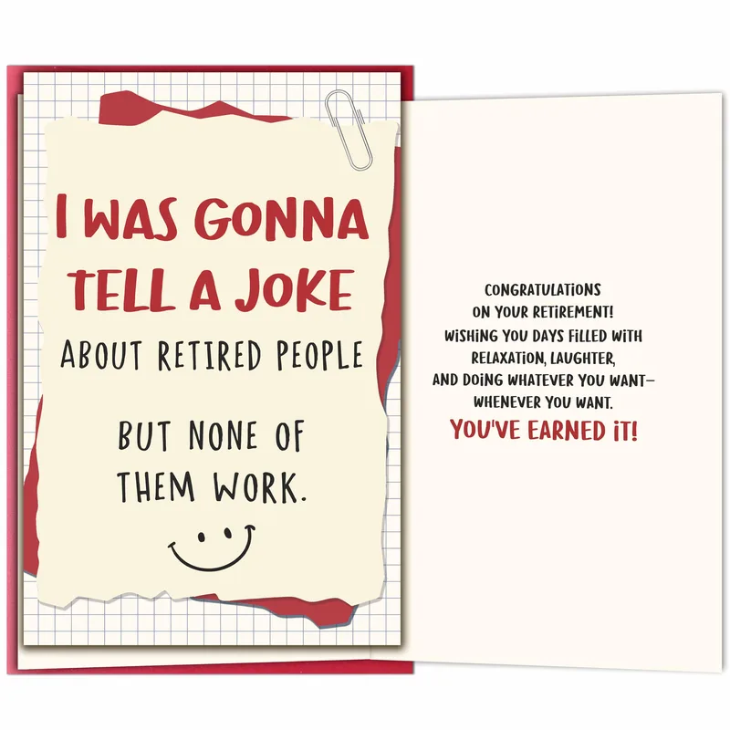 Retired People Joke Card for Your Favorite Coworker