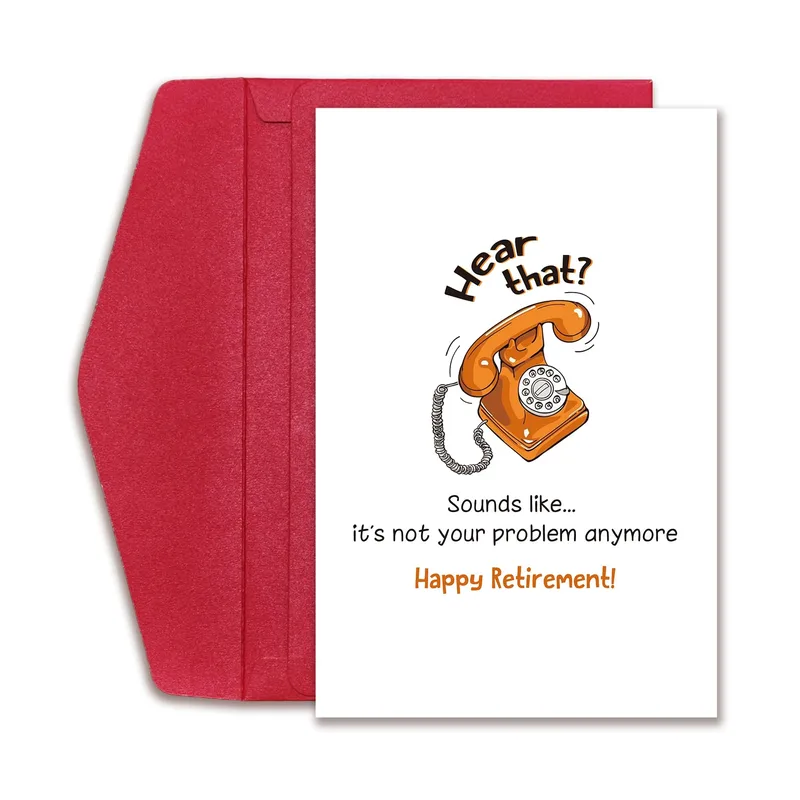 Retirement Funny Card for Coworkers, Boss and Friends
