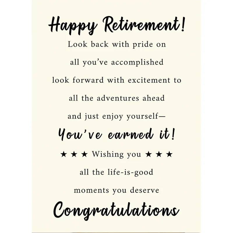 Retirement Congratulations Card for a Coworker Who Finished Strong
