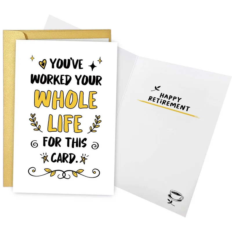 Worked Whole Life Card for a Retiring Coworker or Friend