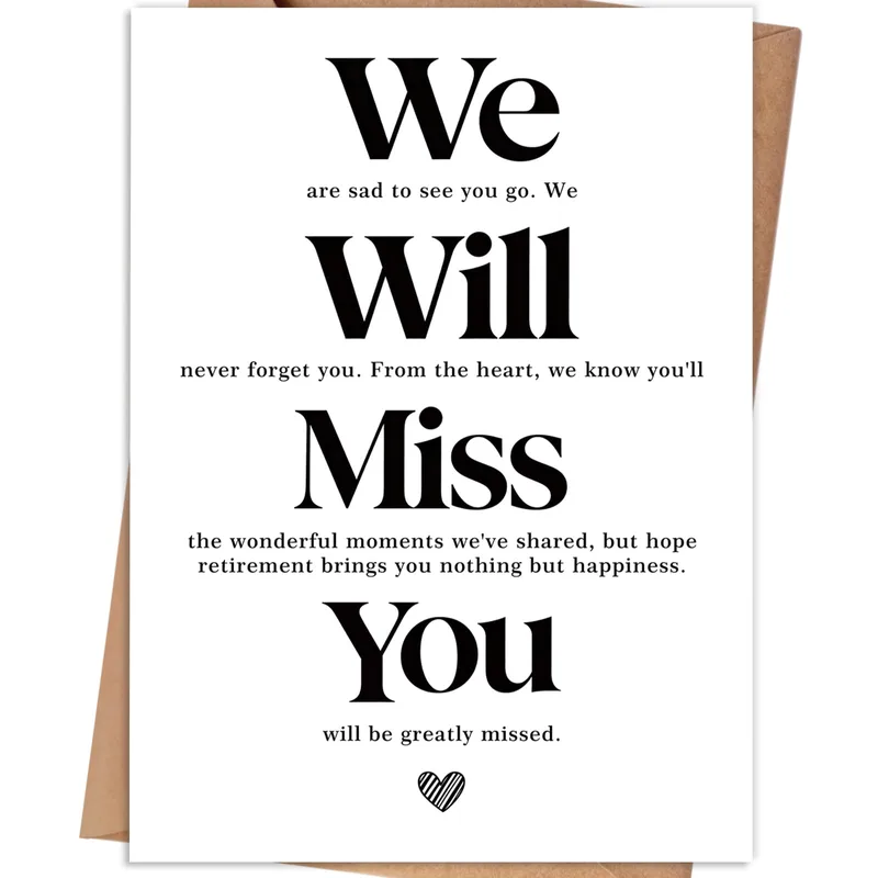 We are sad Card for a Coworker Heading Out to Retirement