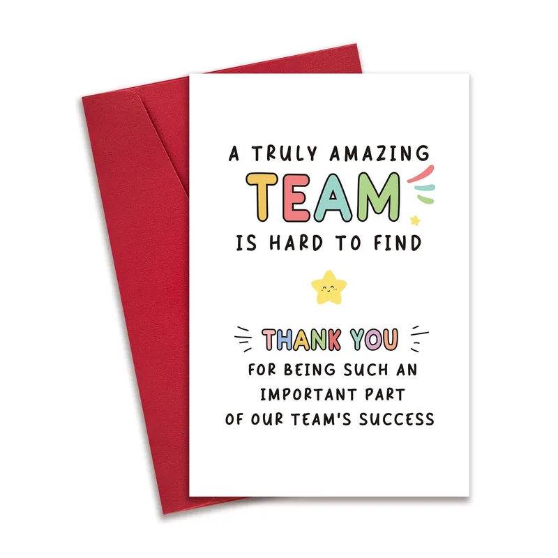 Great Team Card: A Thank You for Coworkers Who Make It Work