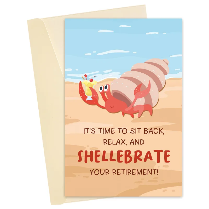 Hermit Crab Retirement Card for Your Favorite Coworker
