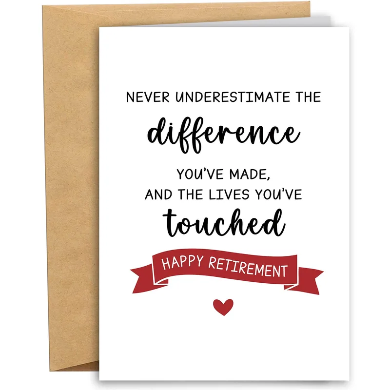 Teacher Retirement Card: Never Underestimate the Difference