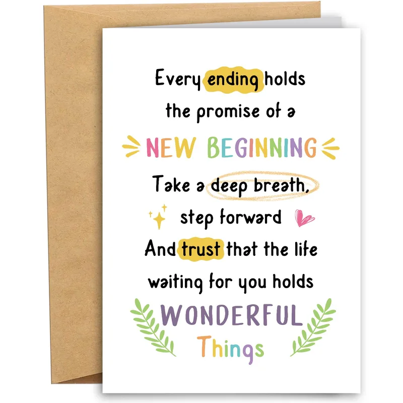 Every ending holds Card – Greeting Card in black