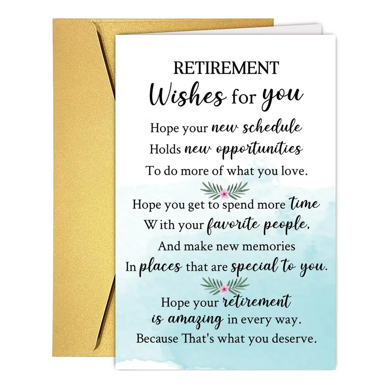 Retirement for Teacher Card: Wishes for a New Chapter