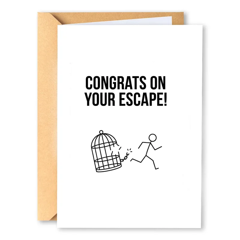 Congrats on Your Escape Card for a Coworker Leaving