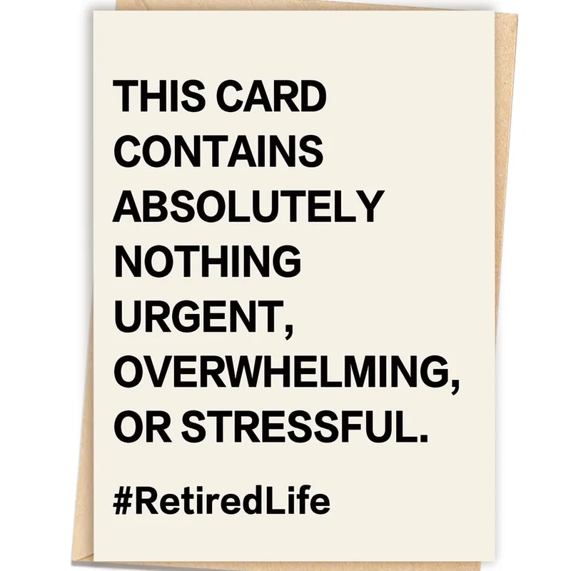 Retired Life Card for Coworkers Who Finally Log Off
