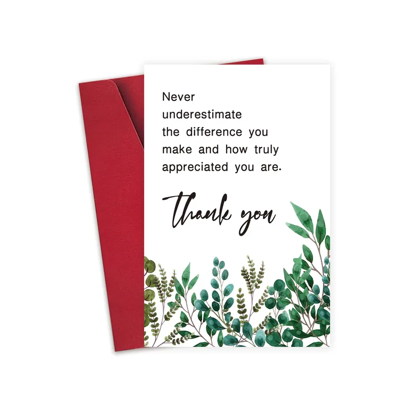 Eucalyptus Thank You Card for Your Boss or Team