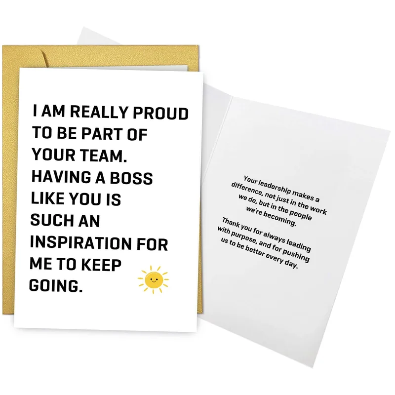Inspiring Boss Card with a Sunny Message for Your Leader