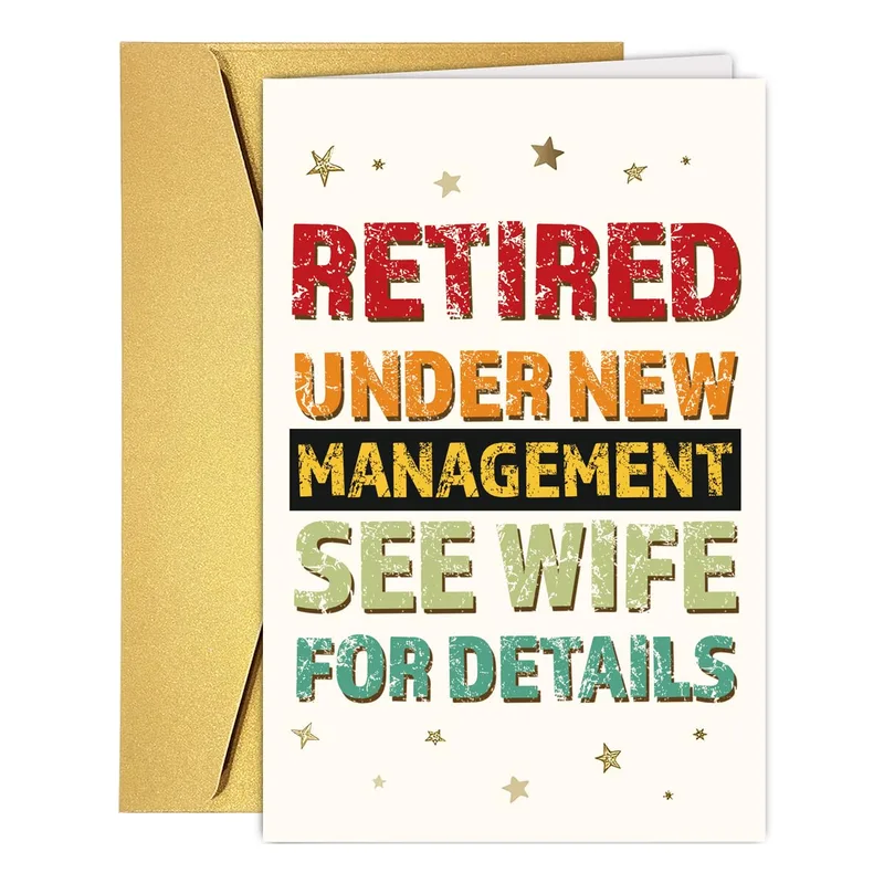 Funny Retirement for Husband Card: Under New Management