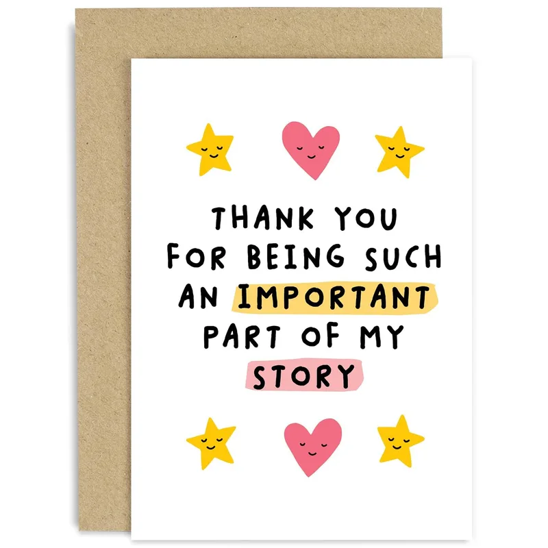 Friend Thank You Card: An Important Part of My Story