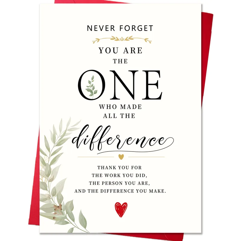 Never Forget Card: A Thank You for the Difference You Made