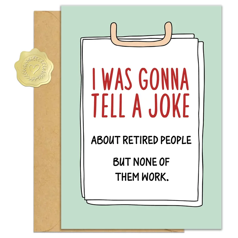 Mint Green Minimalist Note Card for a Retiring Coworker