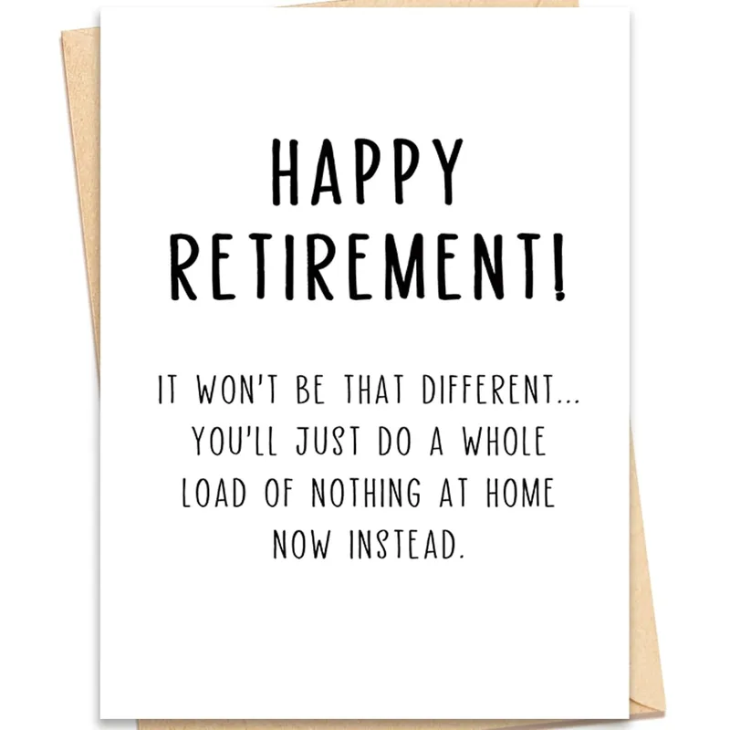 Happy Retirement Card: a playful send-off that teases