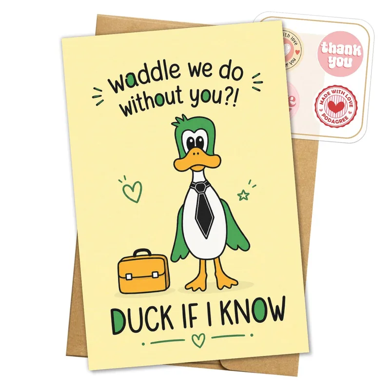 Duck Pun Retirement Card for a Coworker Farewell