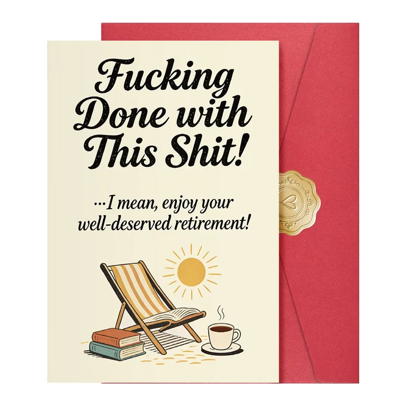 Well Deserved Retirement Card: Done and Dusted Humor