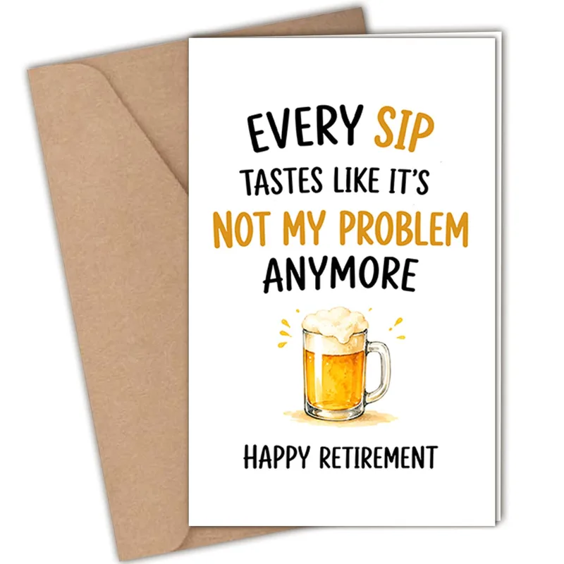 Retired Beer Lover Card for the Colleague Who Needs a Break