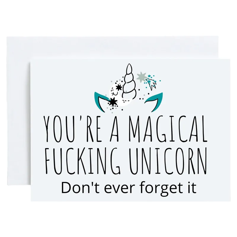 Magical Unicorn Card: A Cheeky Pep Talk for Your Favorite Person