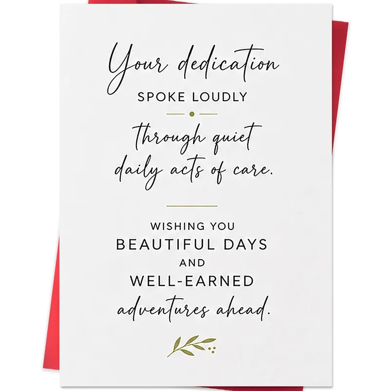 Dedicated Coworker Retirement Card: Thanks for Every Quiet Day