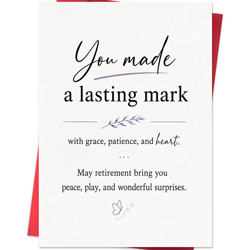 Lasting Mark Retirement Card for a Coworker Who Leaves a Mark