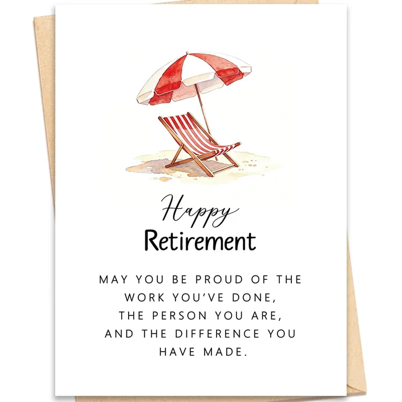 Retirement Beach Chair Card: A Warm Send-Off