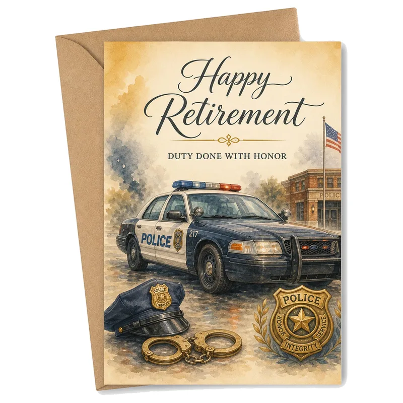 Police Retirement Card for Your Retiring Officer
