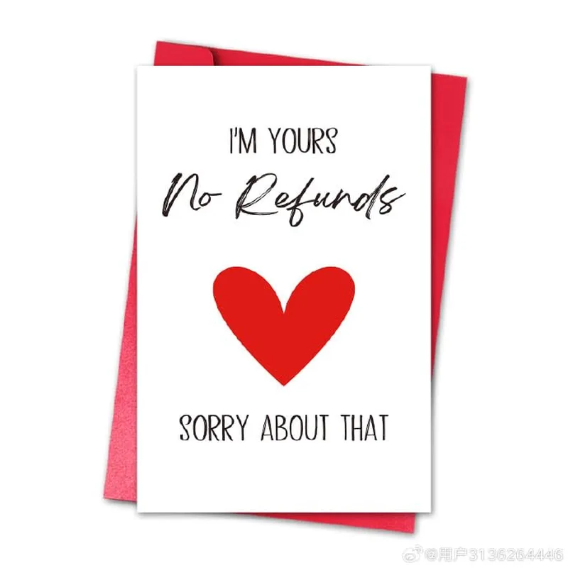 I'm Yours No Refunds Sorry About That Love Card for Your Partner