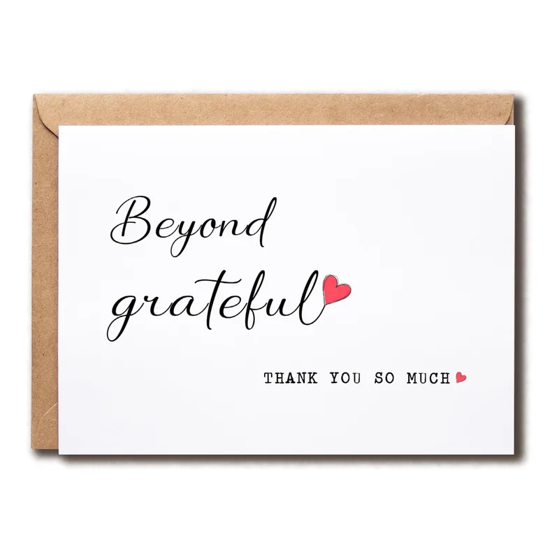 Beyond Grateful Thank You Card for Thoughtful Thanks