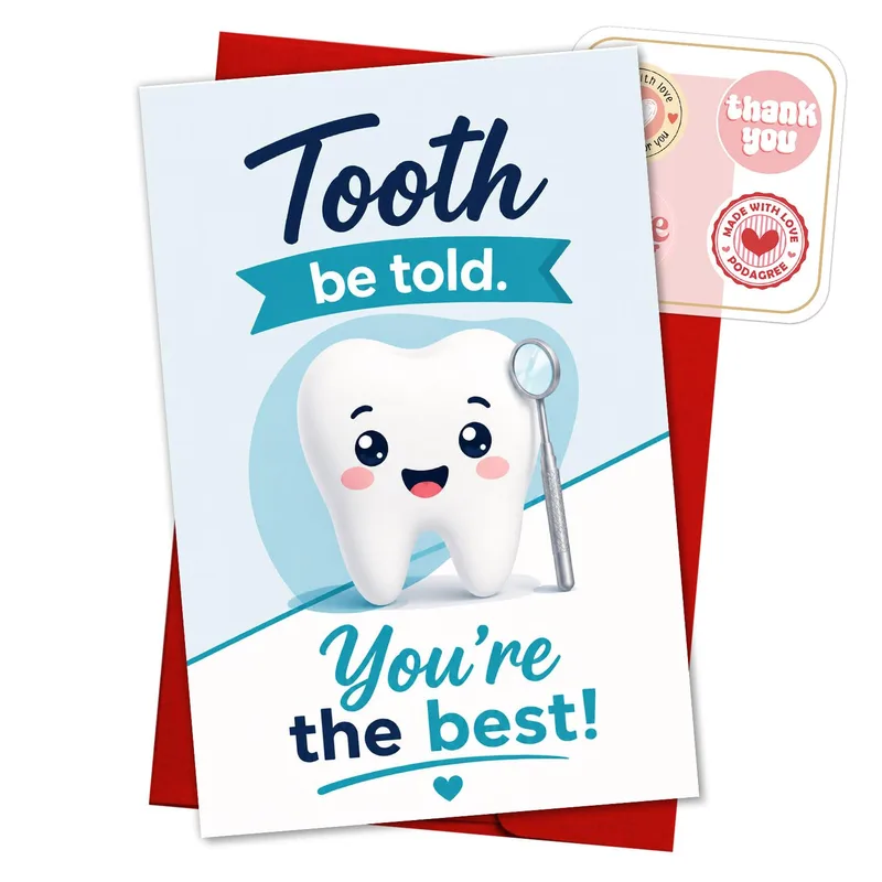 Tooth Pun Thank You Card for Dental Team Appreciation