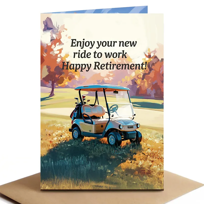 Enjoy your new ride Card for a Retiring Golfer
