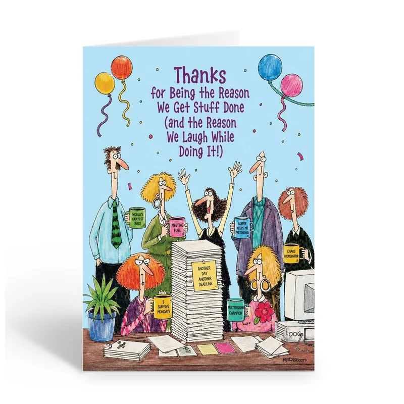 Office Boss Thank You Card for a Funny Thank You