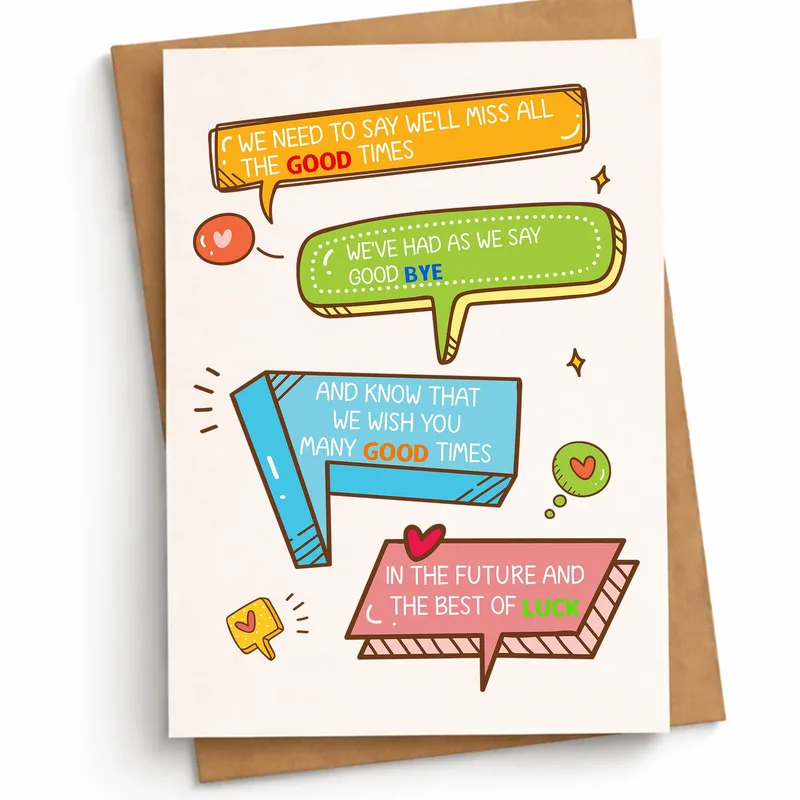 We Need to Say Card for a Departing Coworker