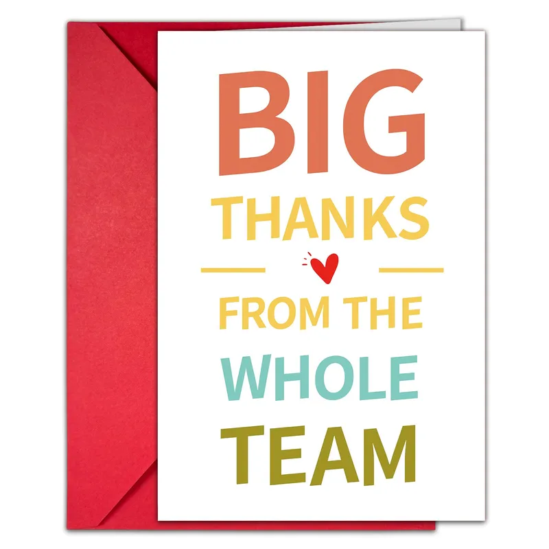 Thanks from the Team Card: Big Thanks From The Whole Team