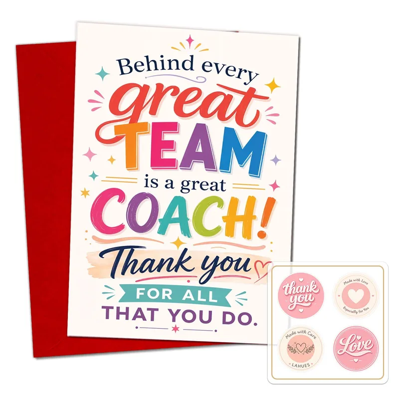Great Coach Appreciation Card: Thanks for Leading the Team