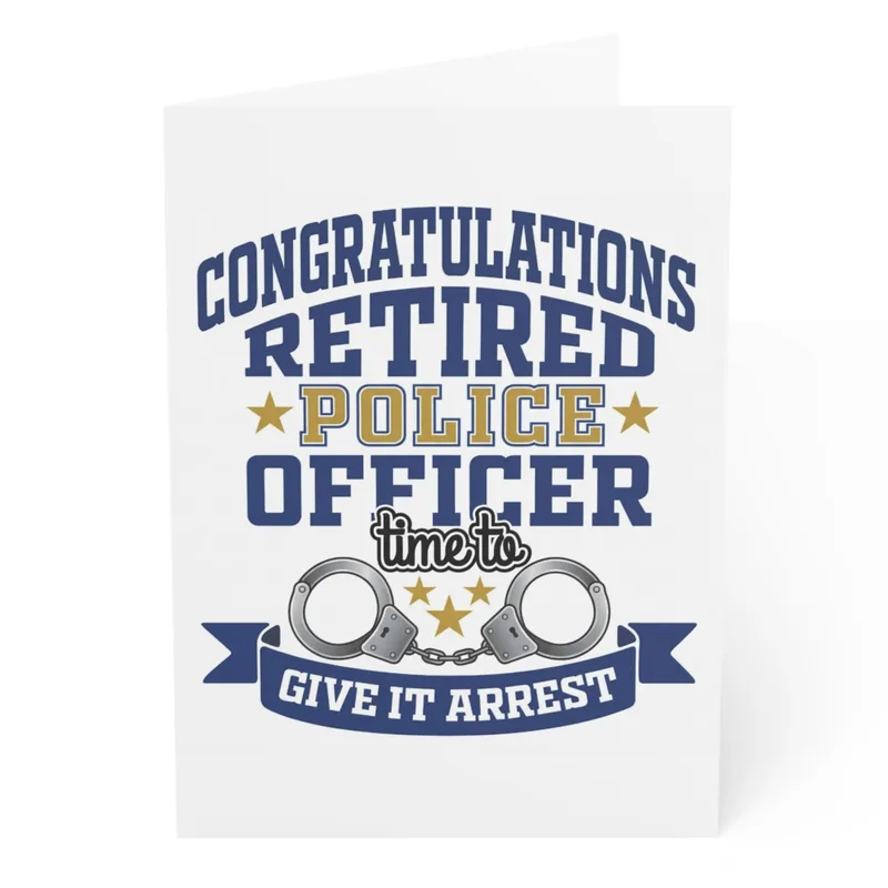 Retired Police Officer Card: Congratulations Retired Police