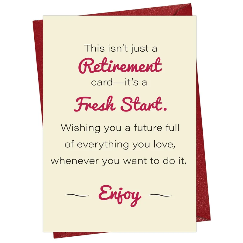 Retirement Fresh Start Card Celebrating Freedom and New Beginnings