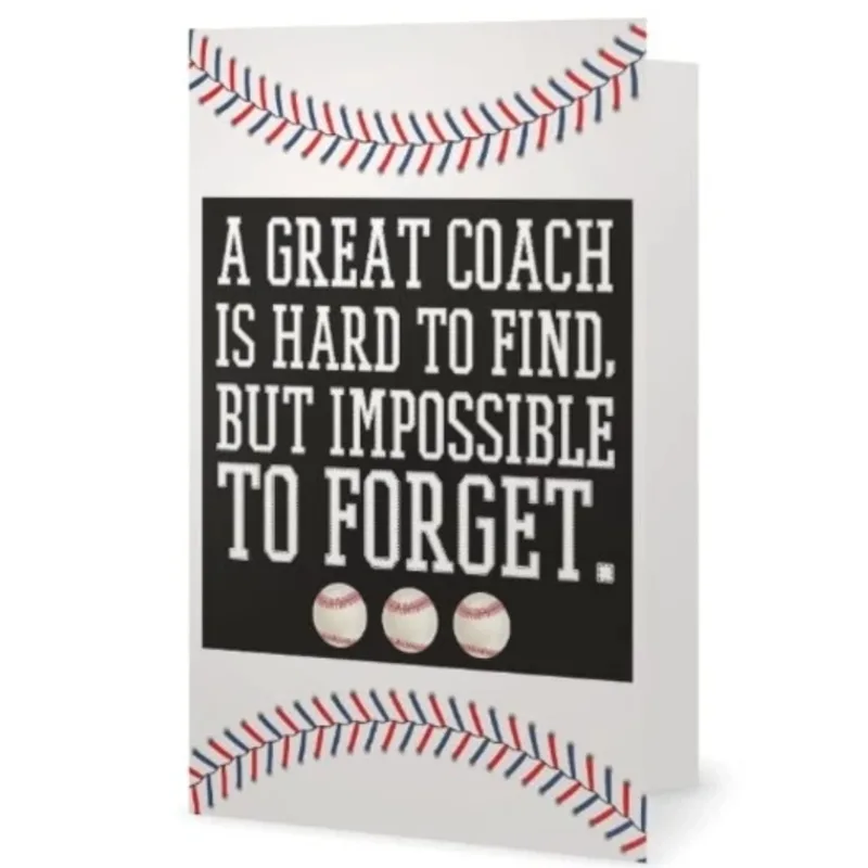 Coach Thanks Card for a Baseball Mentor You Adore