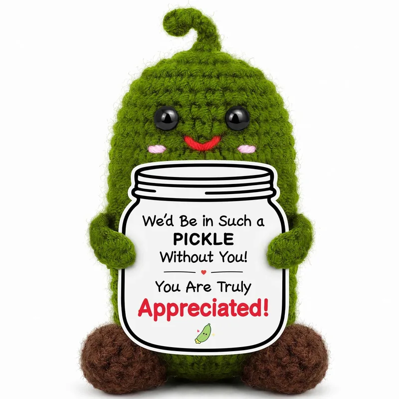 Pickle Holding Sign Coworker Card for Thanking Your Team