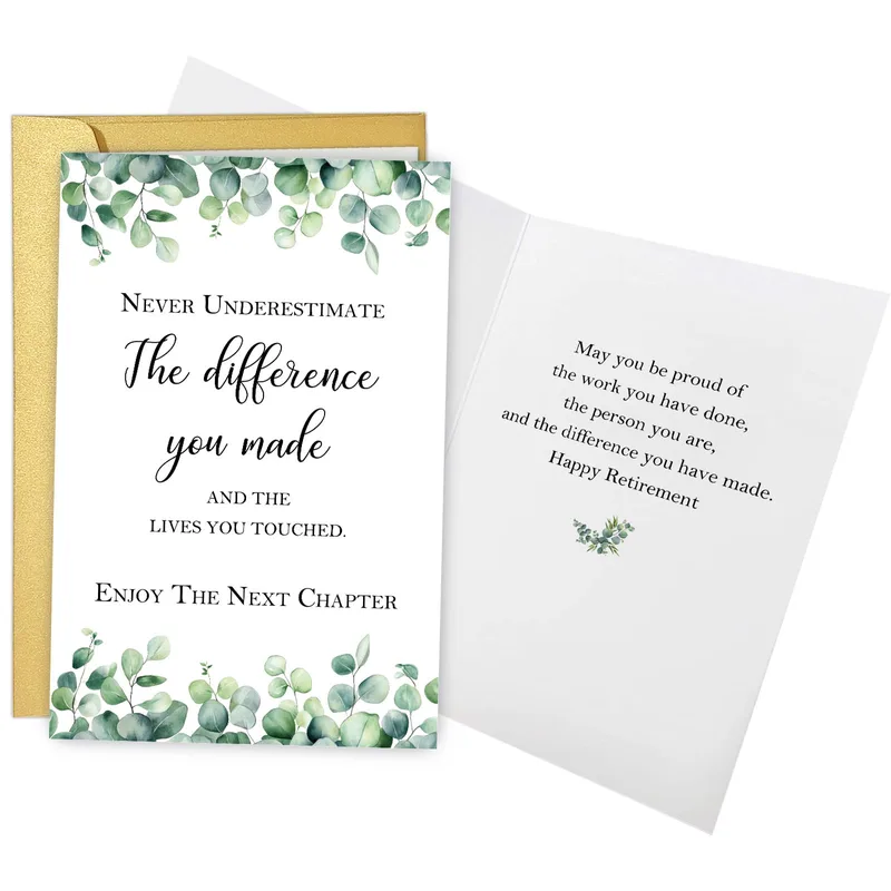 Eucalyptus Leaves Retirement Card Celebrate a Career's