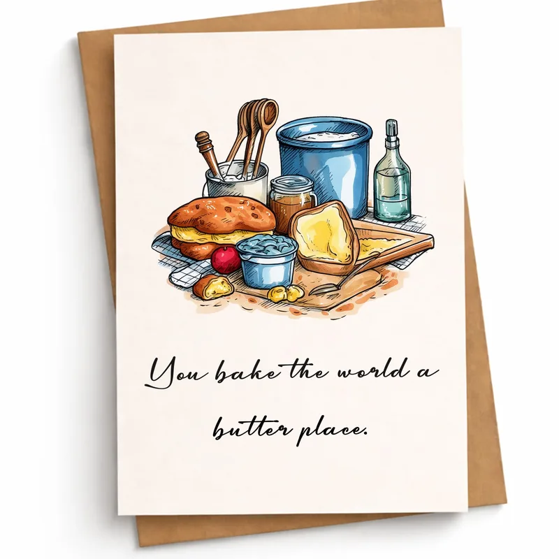 Goods Cutting Board Thank You Card for Bakers and Chefs