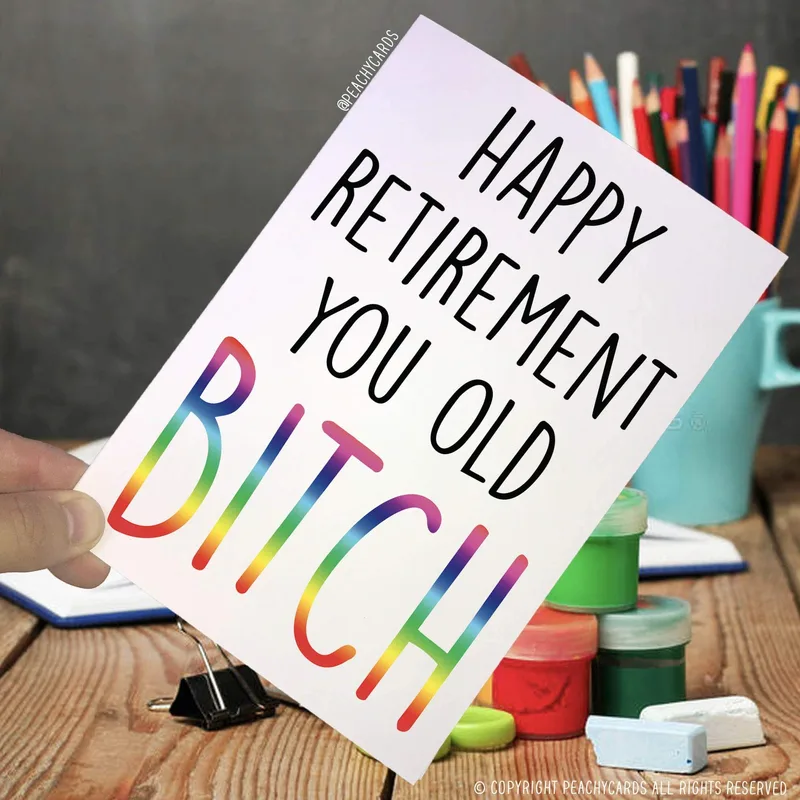 Letters Marker Cup Retirement Card for a Colleague Leaving Work