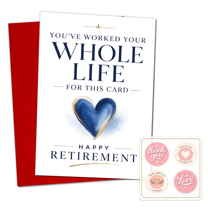 Heart Red Envelope Retirement Card: A Funny Farewell for Your Coworker